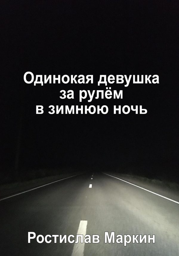 Обложка книги «Одинокая девушка за рулём в зимнюю ночь»