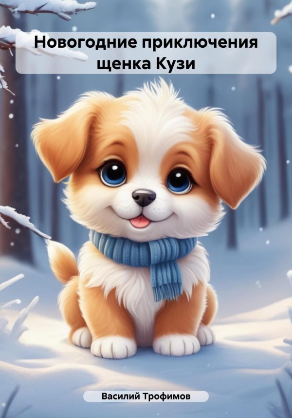 Обложка книги «Новогодние приключения щенка Кузи»