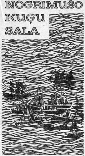 Обложка книги «Nogrimušo kuģu sala»