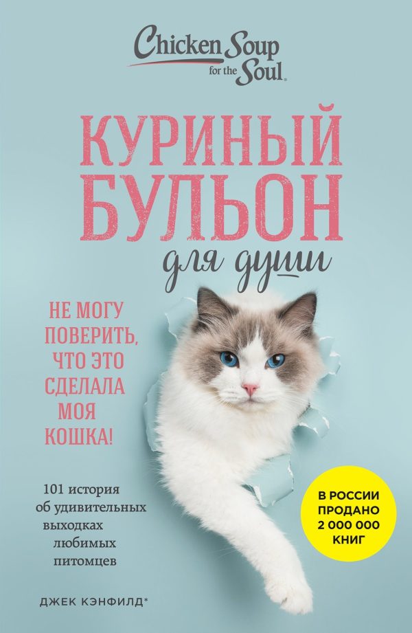 Обложка книги «Куриный бульон для души. Не могу поверить, что это сделала моя кошка! 101 история об удивительных выходках любимых питомцев»
