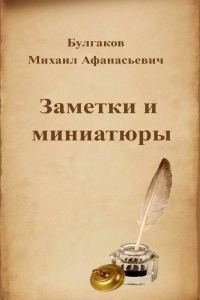 Обложка книги «Заметки и миниатюры»