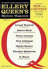 Обложка книги «Ellery Queen’s Mystery Magazine. Vol. 38, No. 4. Whole No. 215, October 1961»