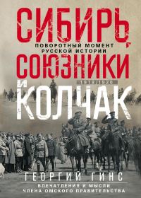 Обложка книги «Сибирь, союзники и Колчак. Поворотный момент русской истории. 1918—1920 гг. Впечатления и мысли члена Омского правительства»