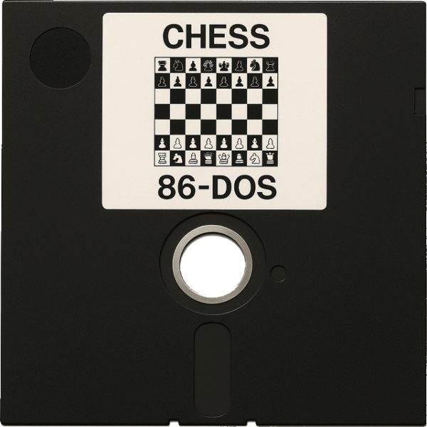Обложка книги «Обнаружены шахматы для DOS… 1980 года»