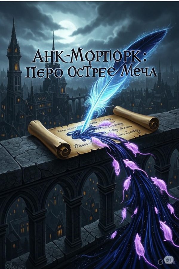 Обложка книги «Анк-Морпорк: Перо Острее Меча»