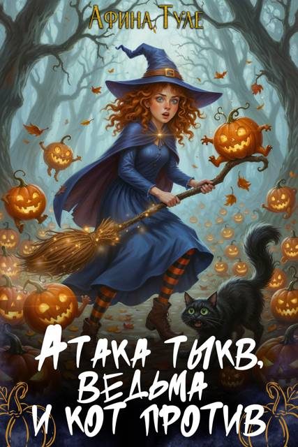 Обложка книги «Атака тыкв. Ведьма и кот против»