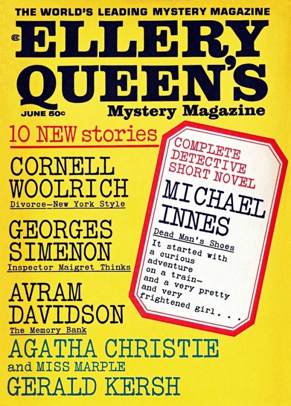 Обложка книги «Ellery Queen’s Mystery Magazine. Vol. 49, No. 6. Whole No. 283, June 1967»