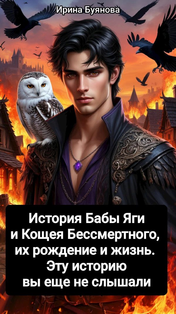 Обложка книги «История Бабы Яги и Кощея Бессмертного, их рождение и жизнь. Эту историю вы еще не слышали»
