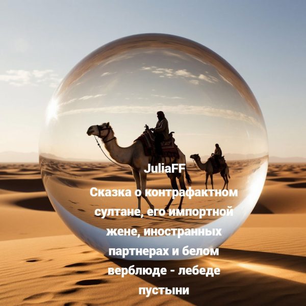Обложка книги «Сказка о контрафактном султане, его импортной жене, иностранных партнерах и белом верблюде - лебеде пустыни»
