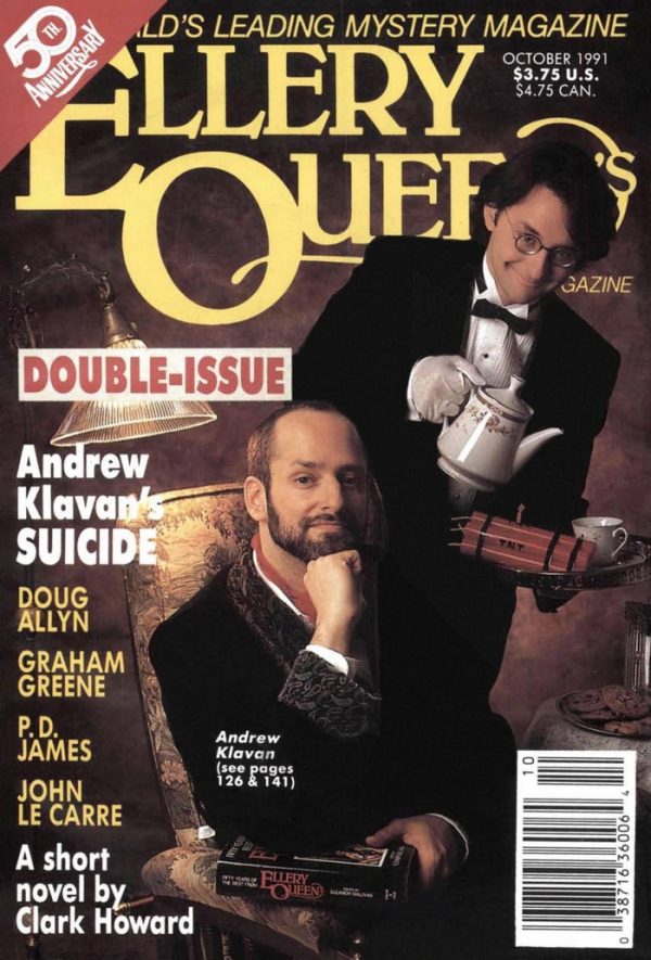 Обложка книги «Ellery Queen’s Mystery Magazine. Vol. 98, No. 4 & 5. Whole No. 588 & 589, October 1991»