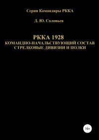 Обложка книги «РККА 1928 командно-начальствующий состав стрелковые дивизии и полки»