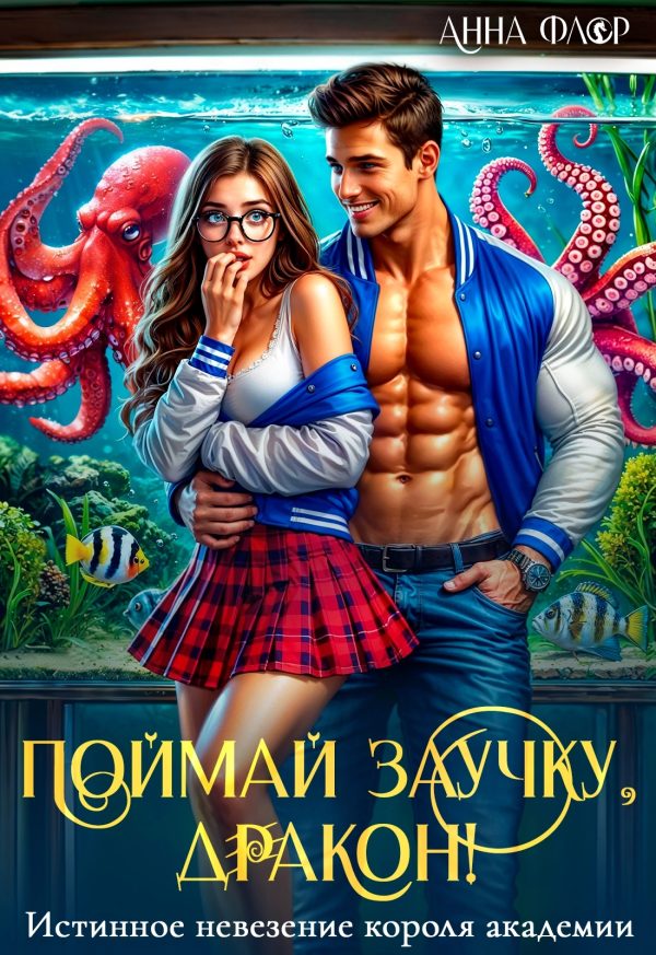 Обложка книги «Поймай заучку, дракон! Истинное невезение короля академии»