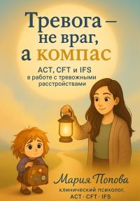 Обложка книги «Тревога - не враг, а компас, ACT, CFT и IFS в работе с тревожными расстройствами»