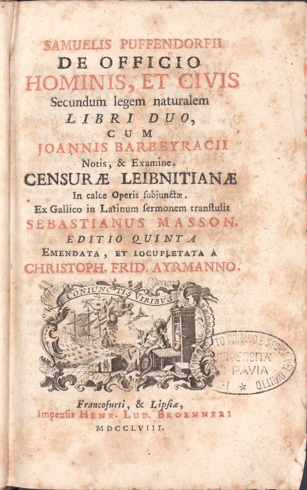 Обложка книги «Об обязанностях человека и гражданина по естественному закону»